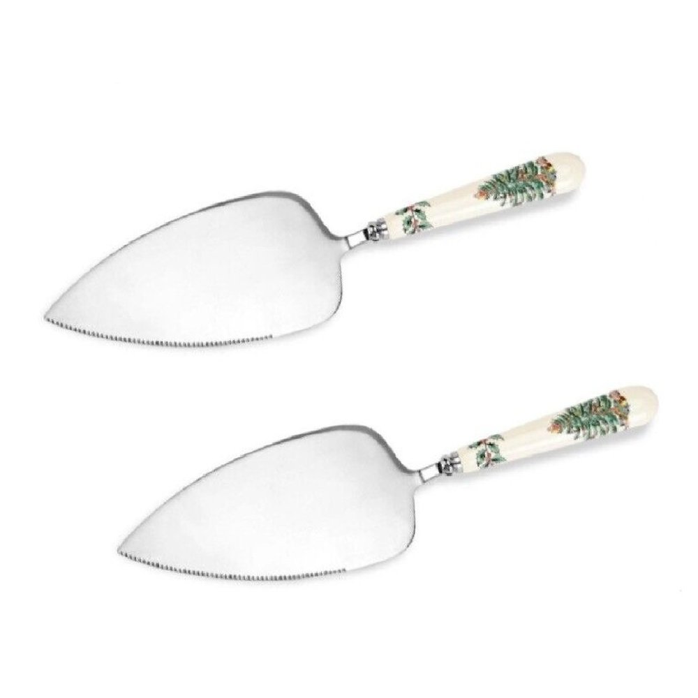 2 Brand New Spode Whimsical Christmas Tree Cake Slicers / Servers ( Serveware )